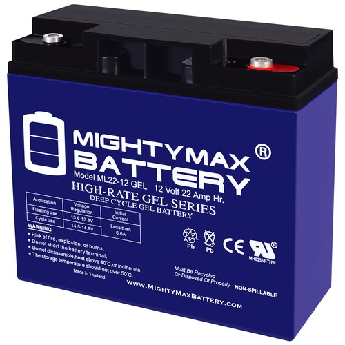 Mighty max 12v 22ah gel - max,